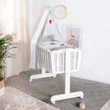 Roba Bijela kolijevka na kotačićima/s baldihanom 40x90 cm Adam & Eule – | shoptok.hr