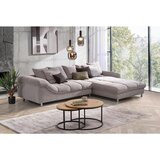 CARRYHOME sedežna garnitura, tkanina siva, srebrne barve | Shoptok.si