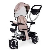 ECO TOYS WQL-066-52 – Otroški voziček/tricikel 2 v 1 z vrtečim sedežem 360°, starševsko ročico in zložljivo senčnico, bež | Shoptok.si