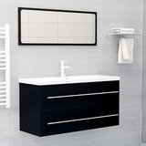 Ormarić za umivaonik crni 100 x 38,5 x 48 cm konstruirano drvo | Eponuda.ba