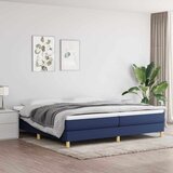 Krevet s oprugama i madracem plavi 200 x 200 cm od tkanine | shoptok.hr