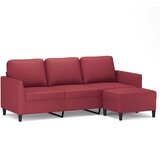 vidaXL Trosed s stolčkom za noge vinsko rdeč 180 cm umetno usnje, (20925298) Cene
