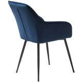 Unique Furniture Tamno plave baršunaste blagovaonske stolice u setu s naslonima za ruke 2 kom Nolan Stripe – | shoptok.hr