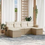 vidaXL 6-dijelni set vrtnih sofa s jastucima bež od poliratana | shoptok.hr