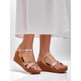 Resti Women's wedge sandals with rhinestones and glitter Glittera Cijene
