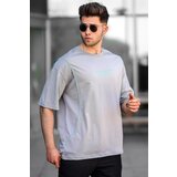 Madmext Gray Oversize Men's T-Shirt 5234 Cene