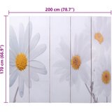  Sklopiva sobna pregrada s uzorkom cvijeća 200 x 170 cm | shoptok.hr