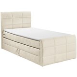 MID.YOU POSTELJA BOXSPRING 100 cm x 200 cm , tekstil, leseni material krem barve | Shoptok.si