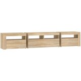 TV ormarić s LED svjetlima boja hrasta sonome 210x35x40 cm | shoptok.hr