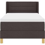 Box Postelja z vzmetnico Temno rjava 190 x 90 cm Poliester, (5000126902) | Shoptok.si