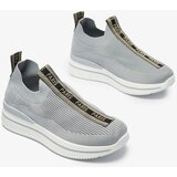 Resti Women's slip-on sports shoes with lettering in gray Cerppa- Footwear | shoptok.hr