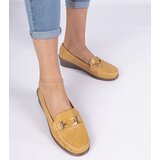 Gemre Yellow women's wedge moccasins made of eco-leather Kappi | Shoptok.si