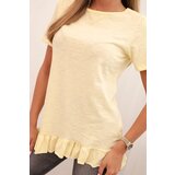 Kesi Women's blouse with a frill at the bottom yellow | shoptok.hr