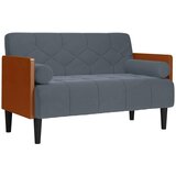  Dvosjed s jastucima, tamno sivi, 110 cm, baršun | shoptok.hr