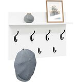  Vješalica za kapute na zidu s policom Bijelo 60 x 40 x 12 cm | shoptok.hr