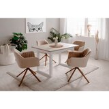 MID.YOU Jedilna miza , bela, peščene barve | Shoptok.si