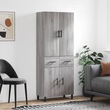 vidaXL Visoka komoda siva sonome 69,5x34x180 cm od konstruiranog drva Cijene