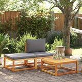 Maison Chic Seti vrtnega pohištva - Vrtna garnitura - Vrtni pohištvo set 3-delna z blazinami trden akacijev les, (21816499) | Shoptok.si