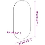 vidaXL Ogledalo 40 x 20 cm stakleno | shoptok.hr