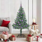 vidaXL Umjetno Božićno Drvo s Snježnim Flokom i LED Svjetlom 150 cm | shoptok.hr
