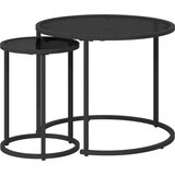  Set stolića za kavu 2 pcs 55 x 55 x 45 cm čelik - Stakl | shoptok.hr