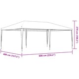  Profesionalni šator za zabave 4 x 6 m antracit 90 g/m² | shoptok.hr