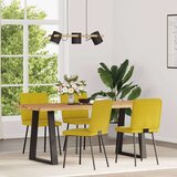 Blagovaonske stolice 4 kom žute baršunaste | shoptok.hr