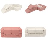 MeowBaby Igralište od krem korduro pjene 100x35x40 cm Montessori - | shoptok.hr