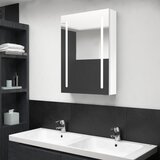 Maison Chic LED Kopalniška omarica - Kopalniški kabinet z ogledalom sijoče bela 50x13x70 cm, (21794837) | Shoptok.si