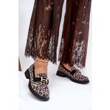 VINCEZA Leather Patent Loafers Leopard 66790 Black | shoptok.hr