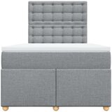  Krevet s oprugama i madracem svjetlosivi 120x190 cm od tkanine | shoptok.hr