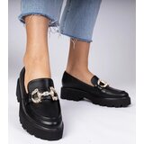 D/CEO marka niezdefiniowana Black elegant moccasins with rhinestones Zelda | shoptok.hr