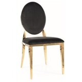  Stolica KING - baršun + čelik - crna | shoptok.hr