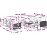  Set vanjskih sofa 10 kom. Prirodna i krem Čvrsto drvo akacije | shoptok.hr