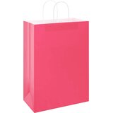  Papirnate vrećice 250 kom s ručkama ružičaste 32x17x44 cm | shoptok.hr