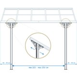 WESTMANN Aluminijska nadstrešnica za terasu Bruce 6m | Crna | 300x617x270 cm - BRANDED IN GERMANY | shoptok.hr