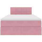 vidaXL Krevet s od storage s madracem Ružičasta 120 x 200 cm Baršun | shoptok.hr