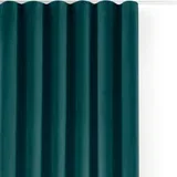 Modrozelena žametna zavesa za delno zatemnitev 200x175 cm Velto –