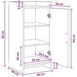  Kreveta Betonska siva 40 x 36 x 80 cm Konstruirano drvo | shoptok.hr