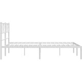  Metalni okvir za krevet s uzglavljem bijeli 140 x 200 cm | shoptok.hr