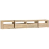 TV ormarić s LED svjetlima boja hrasta sonome 240x35x40 cm | shoptok.hr