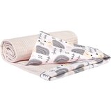 Medi Partners Blanket 75x100 cotton + cotton Waffle – Hedgehogs + light pink waffle | ePonuda.com