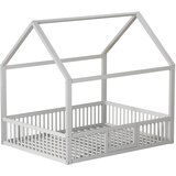 Lumor Postelja v obliki hiške za otroke - 140x200 cm - iz masivnega lesa - bela, (22155590) | Shoptok.si