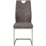 CARRYHOME nihajni stol, kovina, tekstil rjavosiva, barve kroma | Shoptok.si