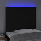  LED uzglavlje crno 80x5x118/128 cm od tkanine | shoptok.hr