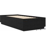  Krevetna konstrukcija s LED svjetlom Crni hrast 80 x 200 cm | shoptok.hr
