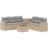  Set sofe 8 kom. Bež i svijetlo siva Poli Rattan i čelik | shoptok.hr