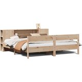 vidaXL Krevet s regalom za knjige bez madraca 180x200 cm od borovine | shoptok.hr