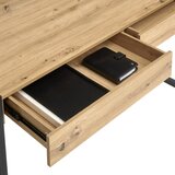MID.YOU PISALNA MIZA kovina, leseni material črna, hrast artisan | Shoptok.si