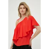 Bruuns Bazaar Majica ženska, rdeča barva
